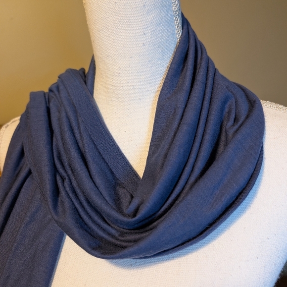 Gap Long Periwinkle Softy Rayon/Lyocell Rectangle Scarf - Picture 4 of 9